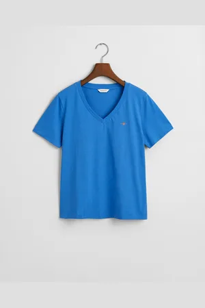 GANT Women T-shirt col V Shield (XS)