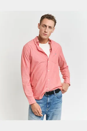 GANT Men Chemise regular fit en popeline à rayures classique (S)
