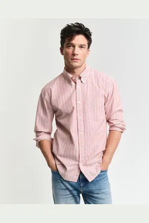 GANT Men Chemise relaxed fit en popeline à rayures Heritage (S)