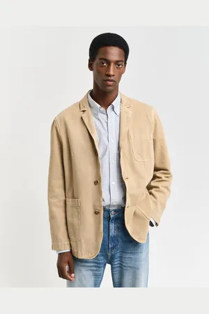 GANT Men Veste blazer relaxed fit en toile (46)