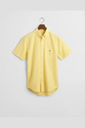 GANT Men Chemise regular fit classique en coton Oxford à manches courtes (S)