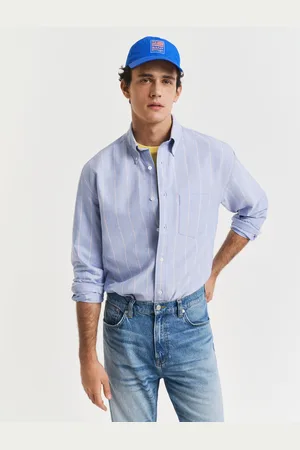 GANT Men Chemise relaxed fit en coton Oxford à rayures Heritage (XL)