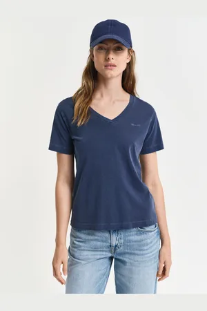 GANT Women T-shirt col V Sunfaded (XS)