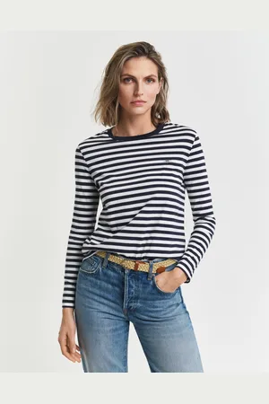 GANT Women T-shirt rayé à manches longues Shield (XS)
