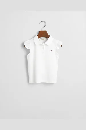GANT Kids Haut à volants en coton piqué Shield fille (92)