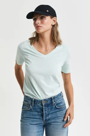 GANT Women T-shirt col V Sunfaded (XS)