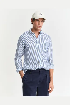GANT Men Chemise regular fit texturée à rayures (XXL)