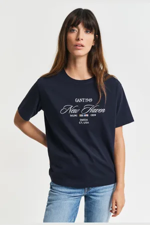GANT Women T-shirt col rond avec motif nautique (XS)