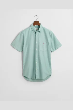 GANT Men Chemise regular fit classique en coton Oxford à manches courtes (S)