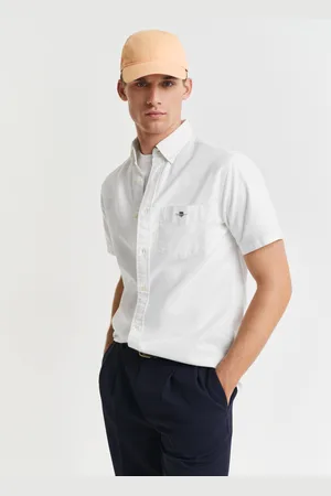 GANT Men Chemise regular fit classique en coton Oxford à manches courtes (S)
