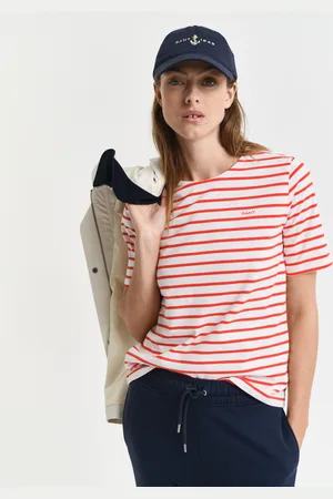 GANT Women T-shirt à rayures marinières (XS)