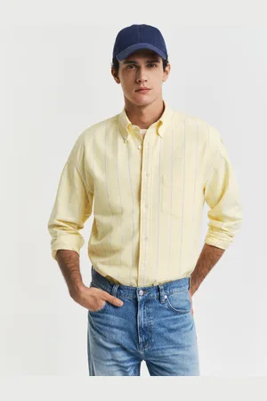 GANT Men Chemise relaxed fit en coton Oxford à rayures Heritage (L)