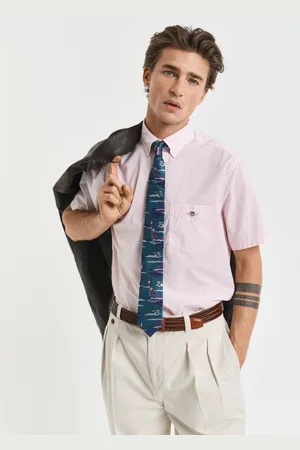 GANT Men Chemise coupe regular à manches courtes en popeline Classic (S)