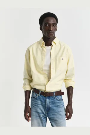 GANT Men Chemise coupe regular en coton Oxford classique à rayures Banker (S)