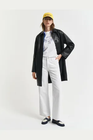 GANT Women Jean jambes droites coupe décontractée blanc (26)
