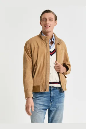 GANT Men Veste Harrington en daim (S)