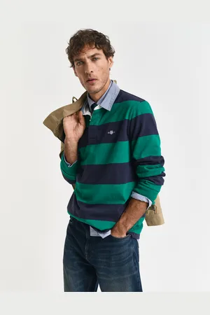 GANT Men Heavy Rugger à rayures avec col en chambray (S)