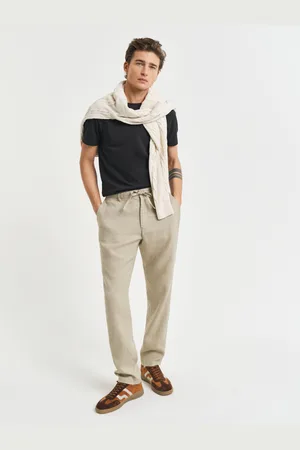 GANT Men Pantalon coupe décontractée en lin avec cordon de serrage (XS)