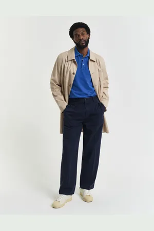 GANT Men Pantalon chino relaxed fit en sergé de coton plissé (31/32)