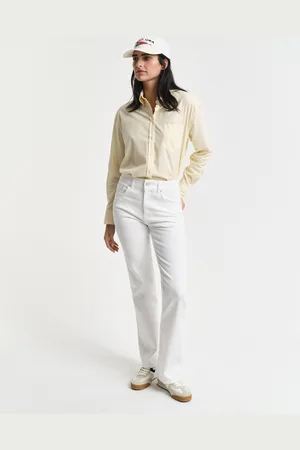 GANT Women Jean coupe slim évasée blanc (26)