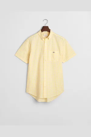 GANT Men Chemise coupe regular à manches courtes en popeline vichy Classic (S)