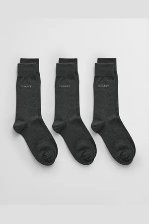 GANT Men Lot de 3 paires de chaussettes en coton mercerisé (40-42)