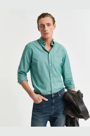 GANT Men Chemise coupe regular en popeline classique (S)
