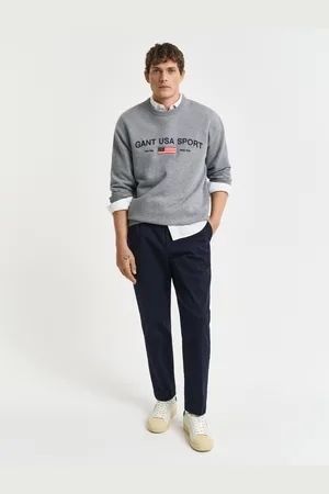 GANT Men Pantalon slim fit fuselé en sergé de coton (30/32)