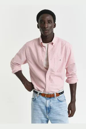GANT Men Chemise coupe regular en coton Oxford classique à rayures Banker (S)