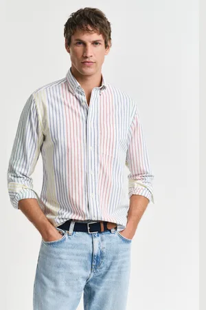 GANT Men Chemise regular fit en coton Oxford à rayures multicolores Archive (S)