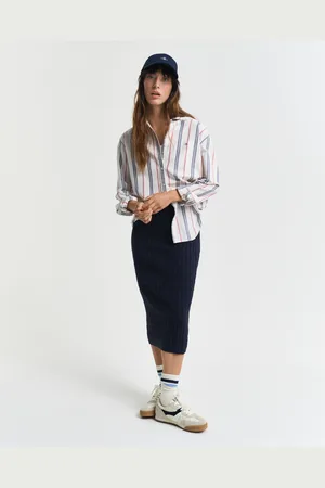 GANT Women Jupe en maille de coton stretch à torsades (XS)