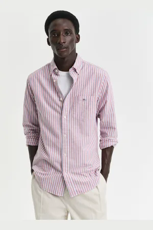 GANT Men Chemise regular fit en coton Oxford classique à rayures (S)