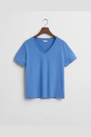 GANT Women T-shirt col V Shield (XS)