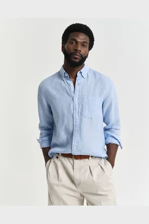 GANT Men Chemise coupe regular en lin (S)