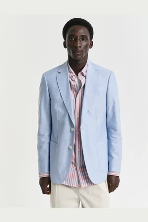 GANT Men Veste blazer coupe slim en coton Oxford (46)