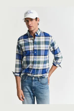 GANT Men Chemise regular fit en coton Oxford à carreaux Archive (S)