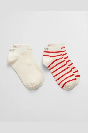 GANT Women Lot de 2 paires de socquettes unies et à rayures (36-38)