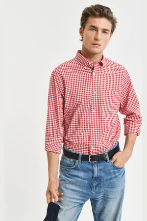 GANT Men Chemise coupe regular en popeline à carreaux vichy classique (XL)