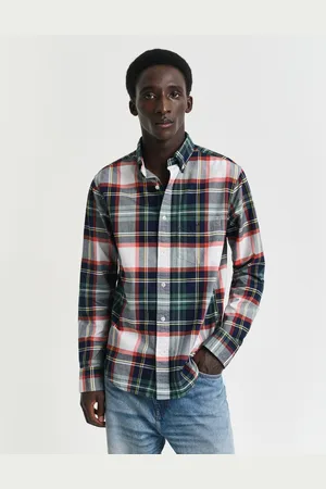 GANT Men Chemise regular fit en coton Oxford à carreaux Archive (S)