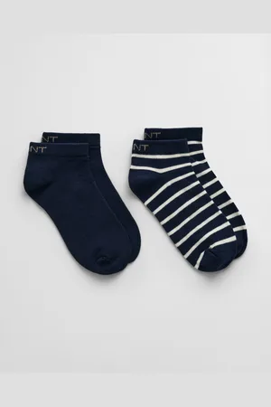 GANT Women Lot de 2 paires de socquettes unies et à rayures (36-38)