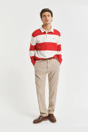 GANT Men Pantalon chino coupe slim en coton et lin (31/32)