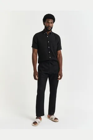 GANT Men Pantalon coupe décontractée en lin avec cordon de serrage (S)