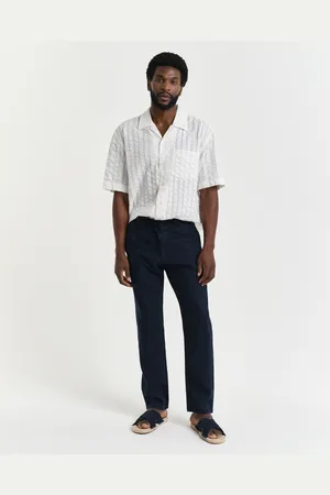 GANT Men Pantalon coupe décontractée en lin avec cordon de serrage (XS)