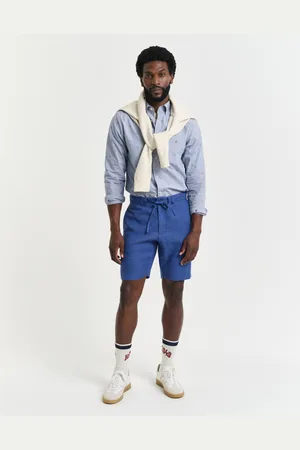 GANT Men Short coupe décontractée en lin avec cordon de serrage (S)