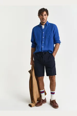 GANT Men Short coupe regular en seersucker (S)