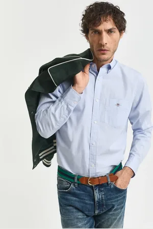 GANT Men Chemise coupe regular en popeline classique (S)