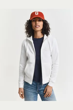 GANT Women Sweat à capuche zippé ton sur ton Shield (XS)