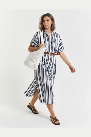 GANT Women Robe caftan à rayures (34)