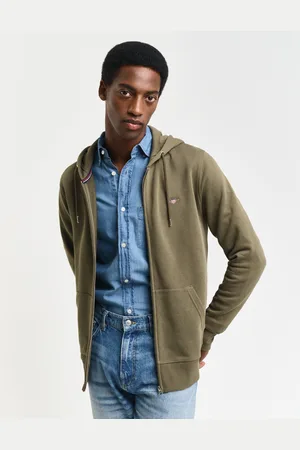 GANT Men Sweat à capuche zippé Shield (S)