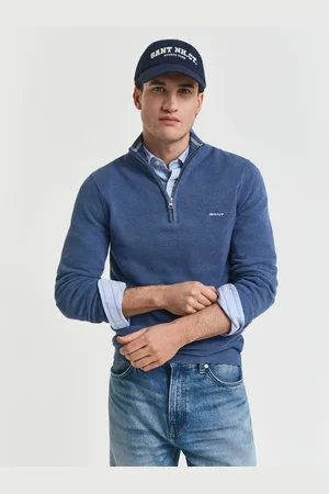 GANT Men Pull à demi-zip en coton piqué (XS)